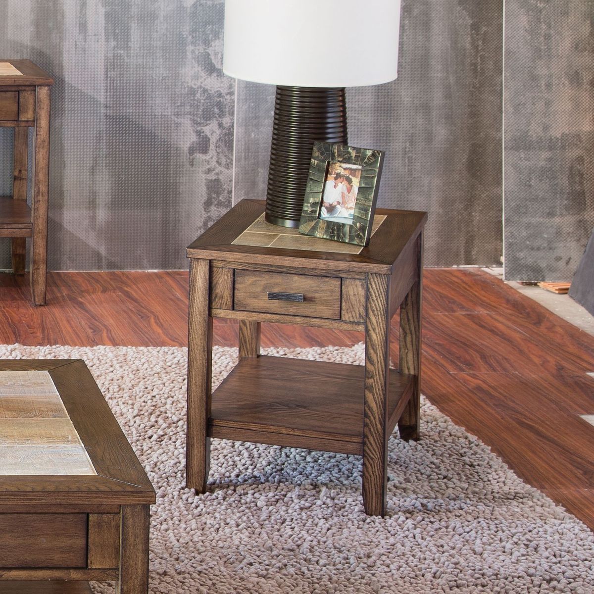 Liberty Furniture Mesa Valley Chair Side Table in Tobacco