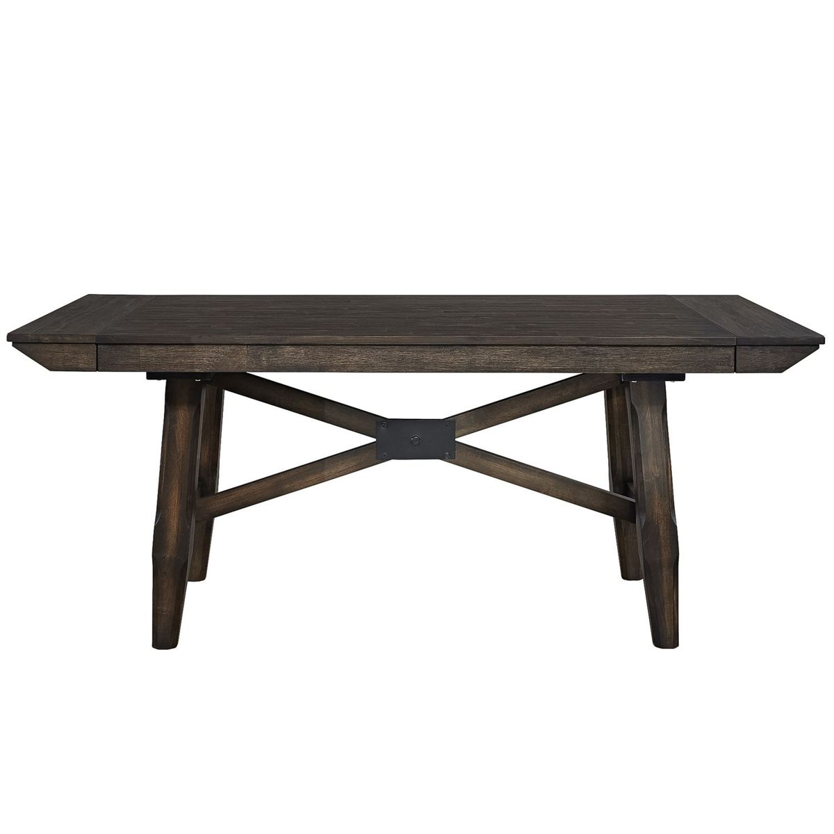 Liberty Furniture Double Bridge Trestle Table in Dark Chestnut image