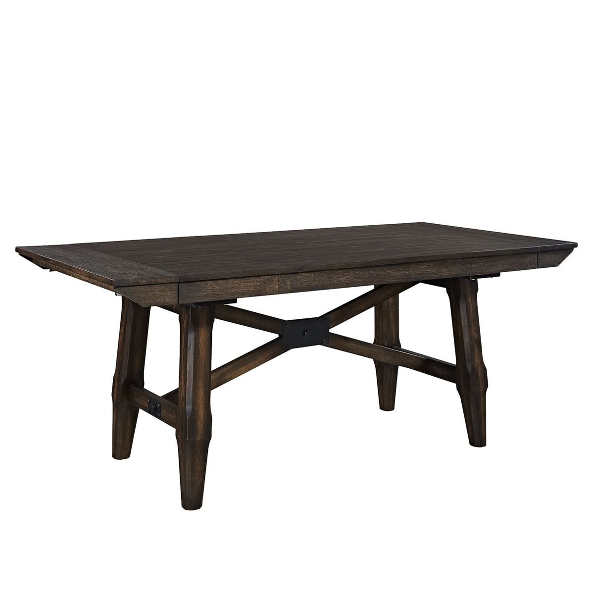 Liberty Furniture Double Bridge Trestle Table in Dark Chestnut