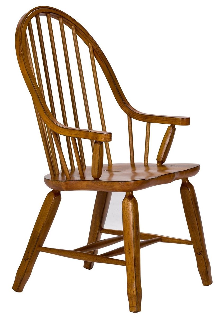 Liberty Furniture Treasures Bow Back Arm Chair in Oak (Set of 2)