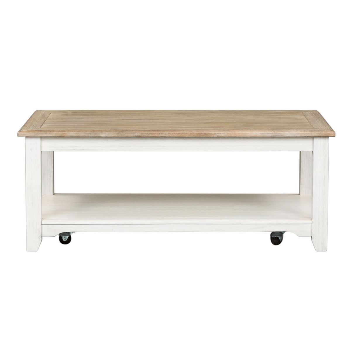 Liberty Furniture Summerville Rectangular Cocktail Table in Soft White Wash image