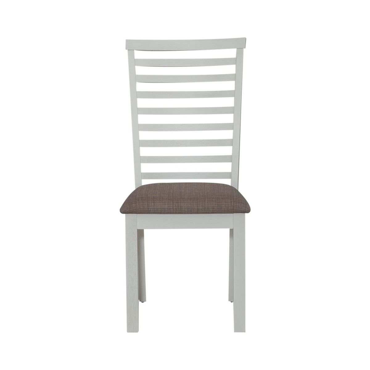 Liberty Furniture Brook Bay Uph Ladder Back Side Chair (Set of 2) in Textured White