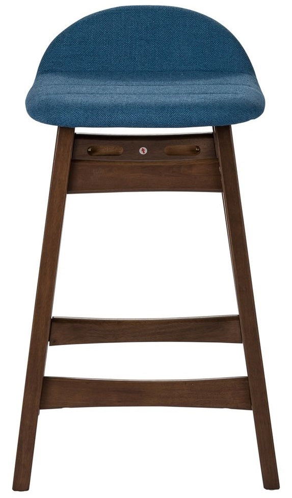 Liberty Furniture Space Saver 24" Counter Chair (Blue) in Satin Walnut (Set of 2) image