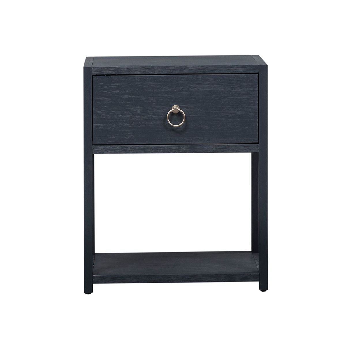Liberty Furniture Midnight 1 Shelf Accent Table in Wire Brushed Denim image