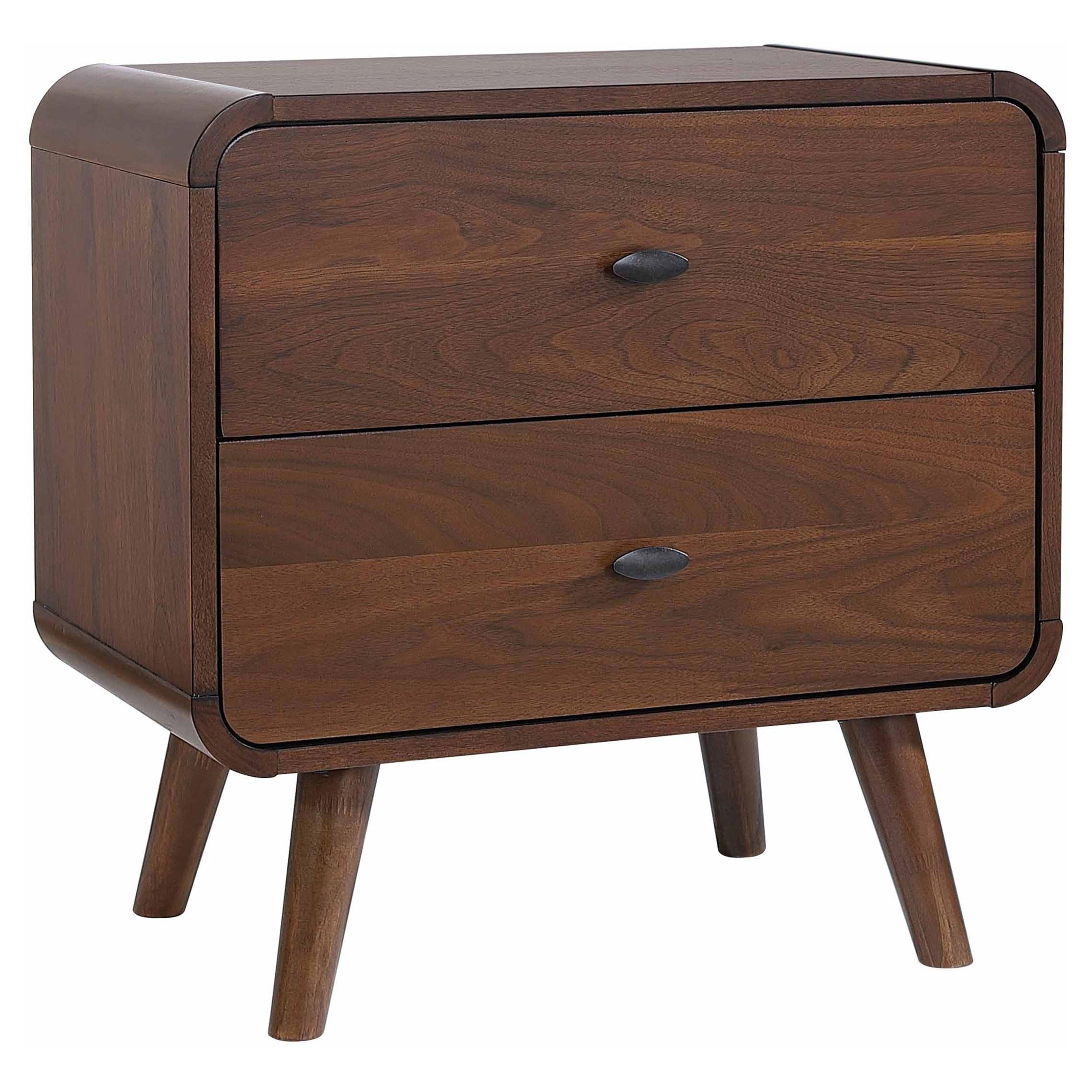 Robyn 2-drawer Nightstand Dark Walnut