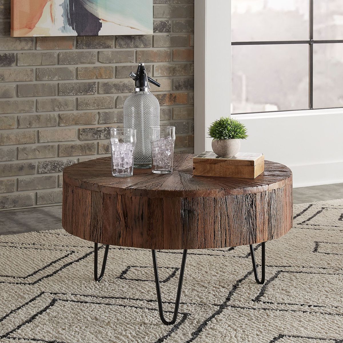 Liberty Furniture Canyon Accent Cocktail Table in Railroad Brown