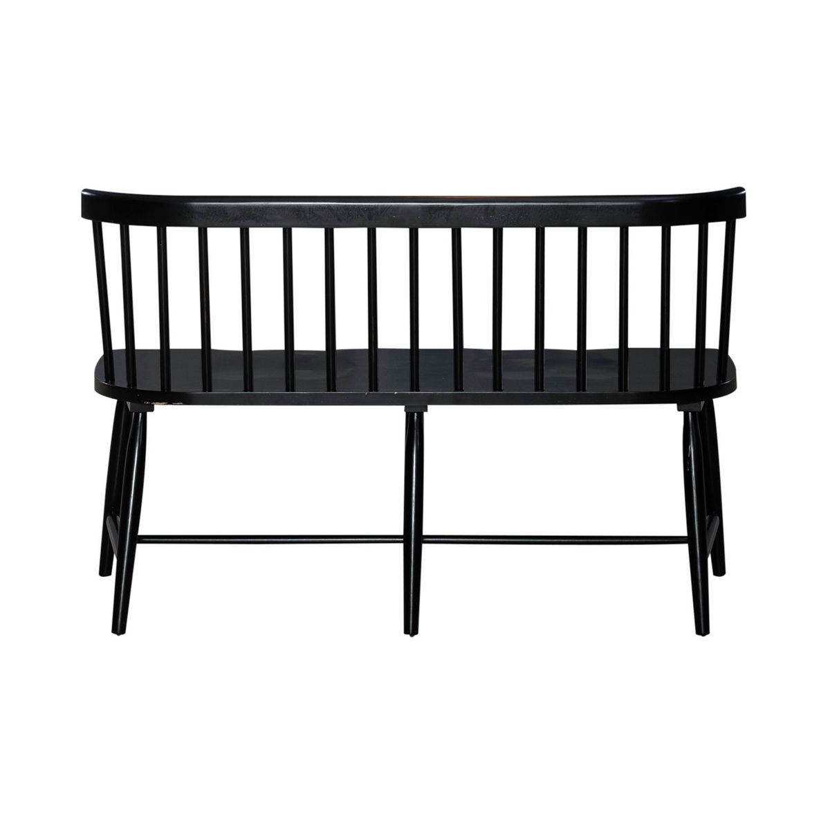 Liberty Furniture Capeside Cottage Spindle Back Dining Bench in Royal Black