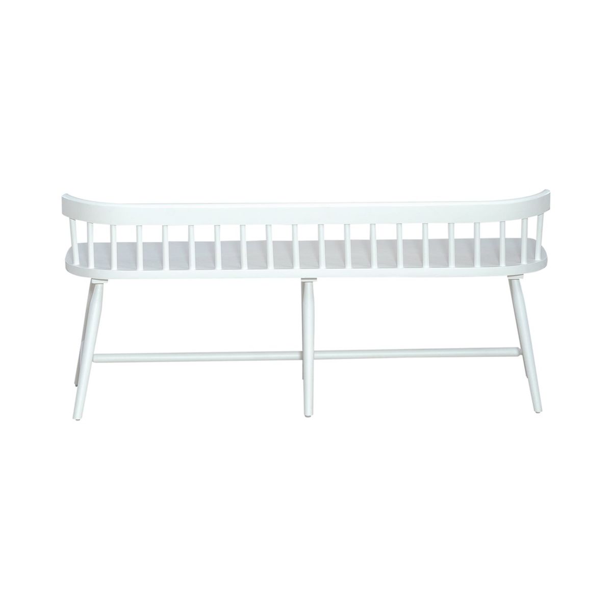 Liberty Furniture Capeside Cottage Spindle Back Dining Bench in Porcelain White