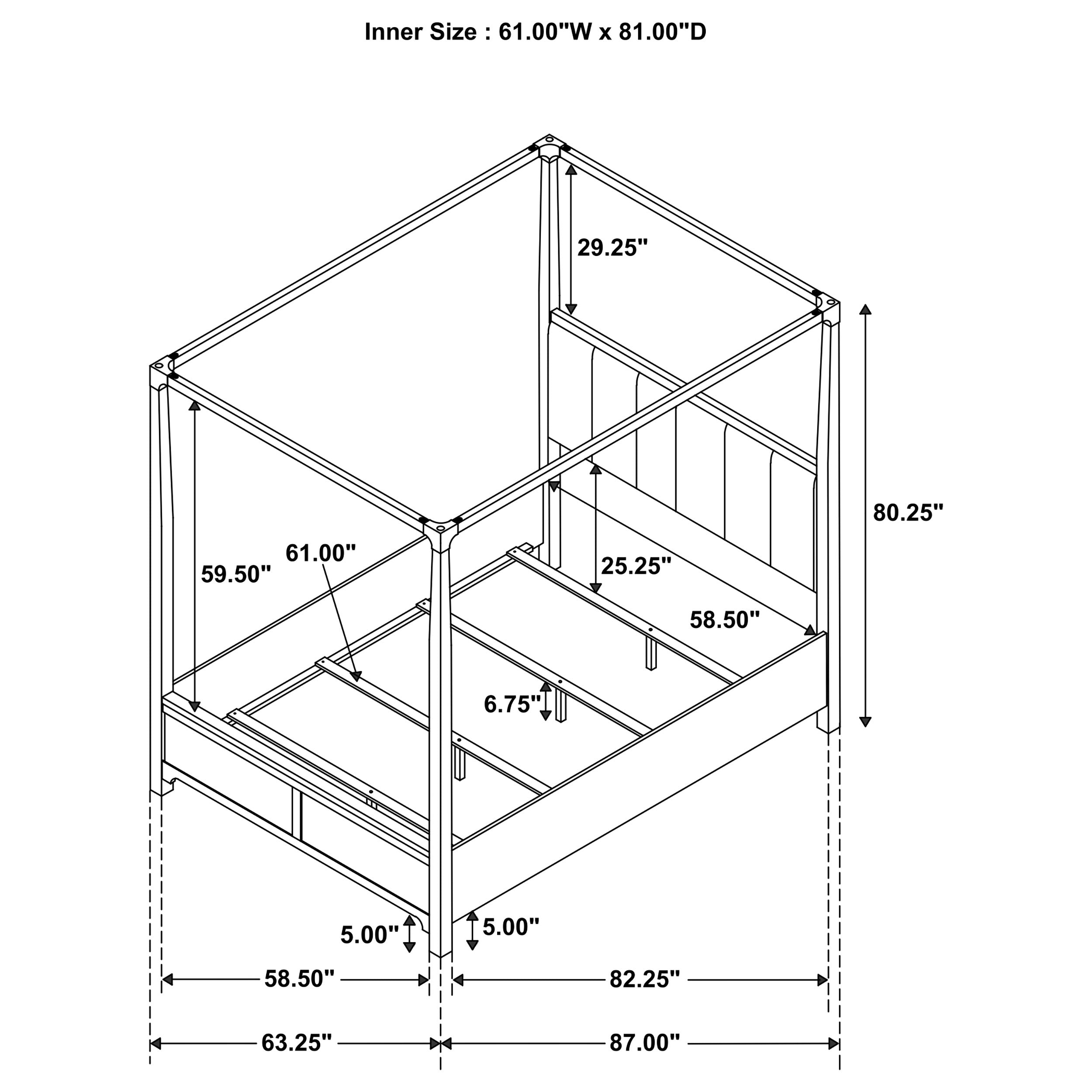 Gran Park Canopy Panel Bed