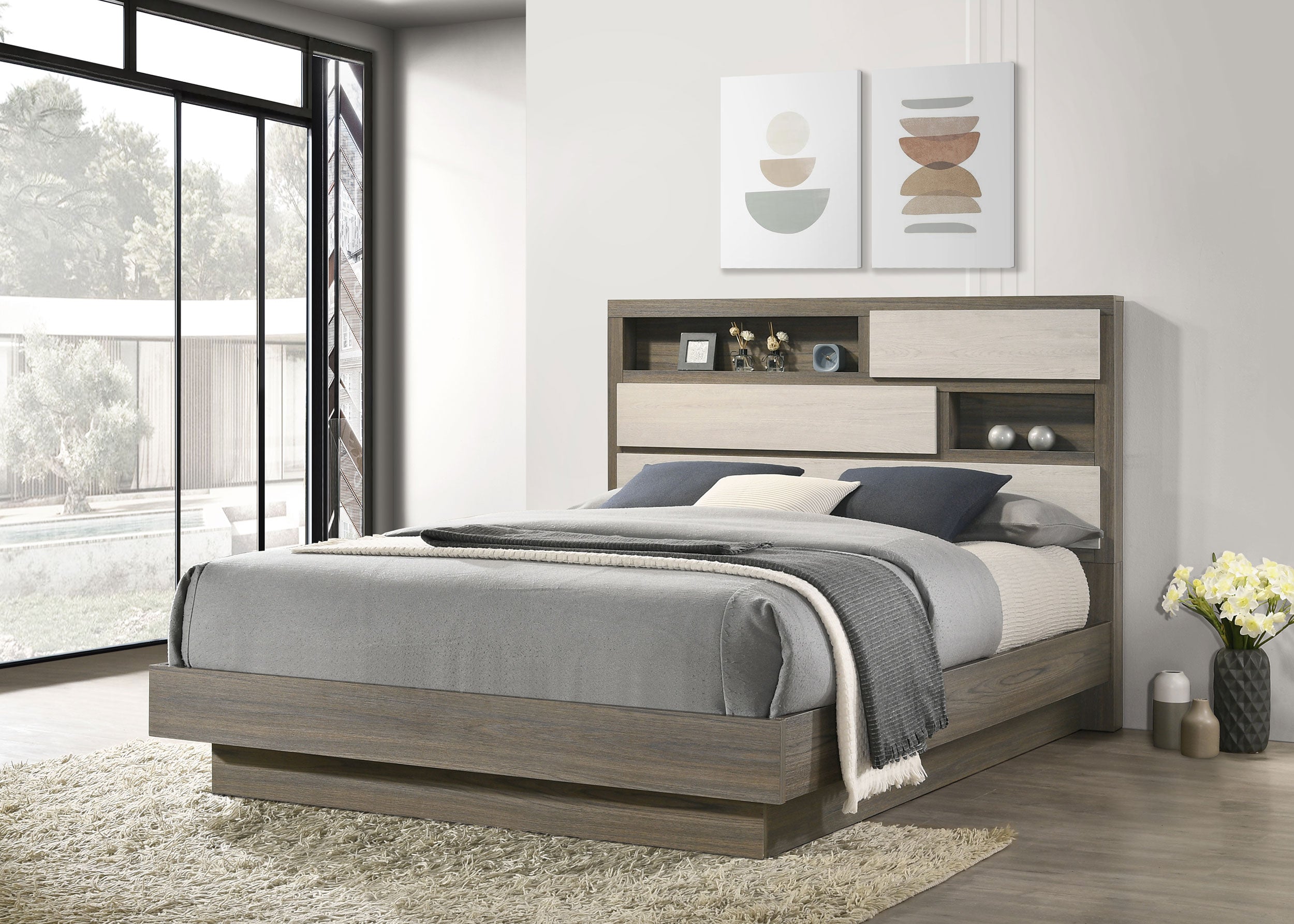 Fenwick Bookcase Platform Bed