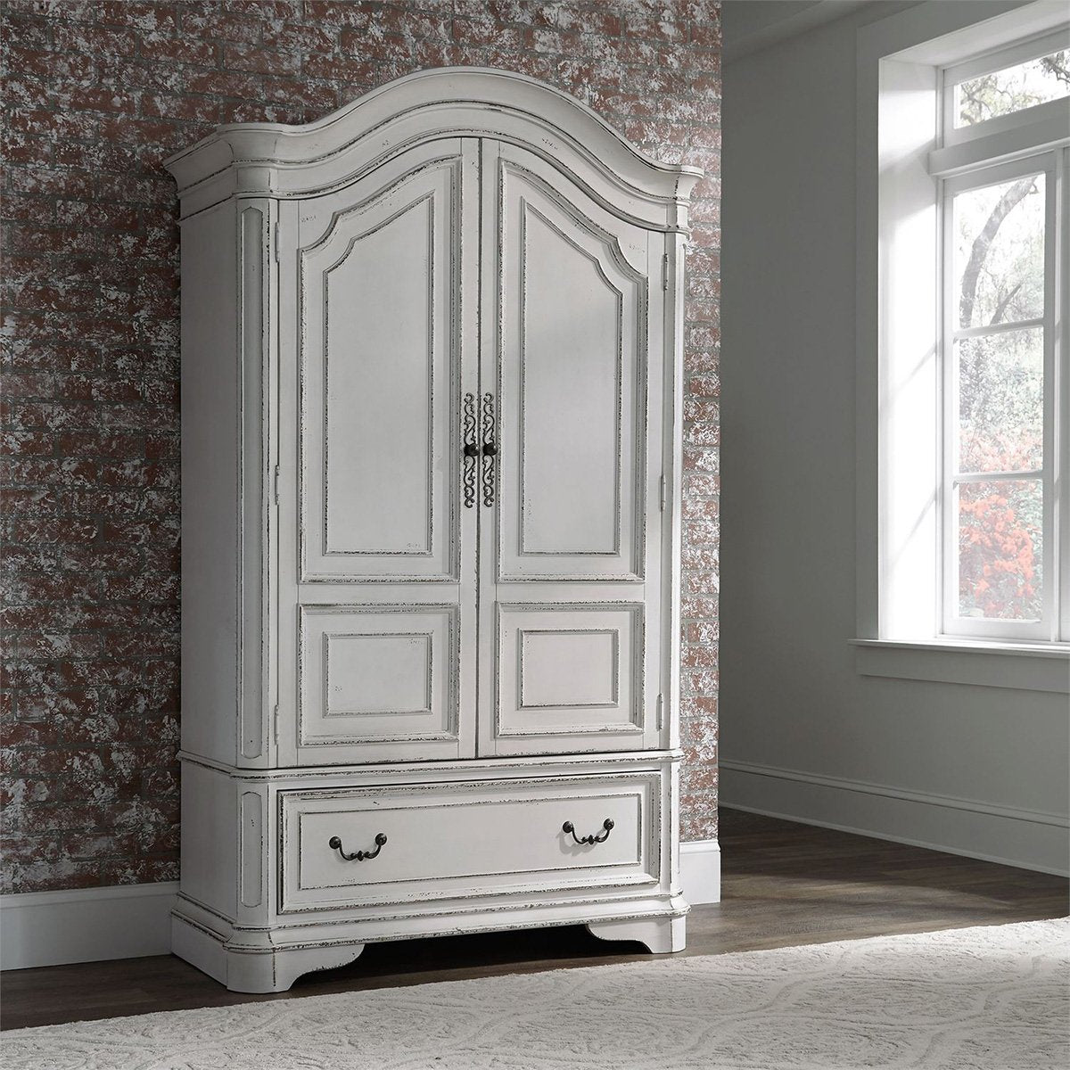 Liberty Magnolia Manor Armoire in Antique White/B image