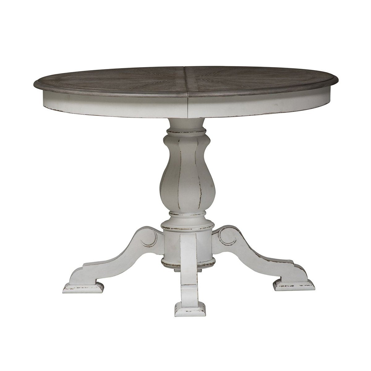 Liberty Furniture Magnolia Manor Round/Oval Pedestal Table in Antique White image