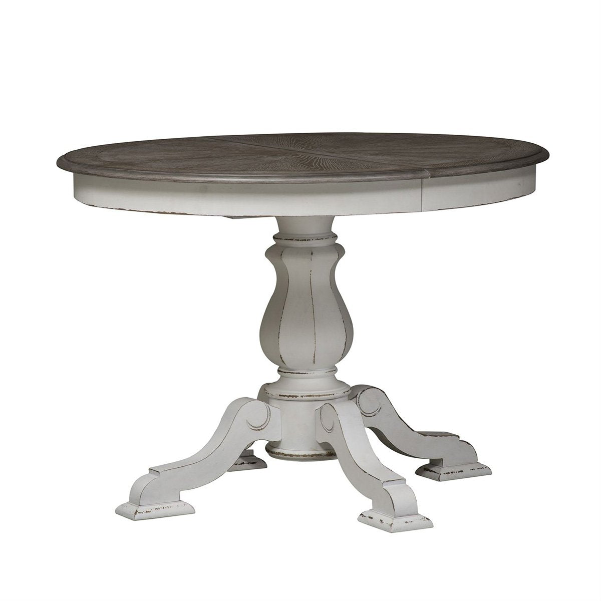 Liberty Furniture Magnolia Manor Round/Oval Pedestal Table in Antique White