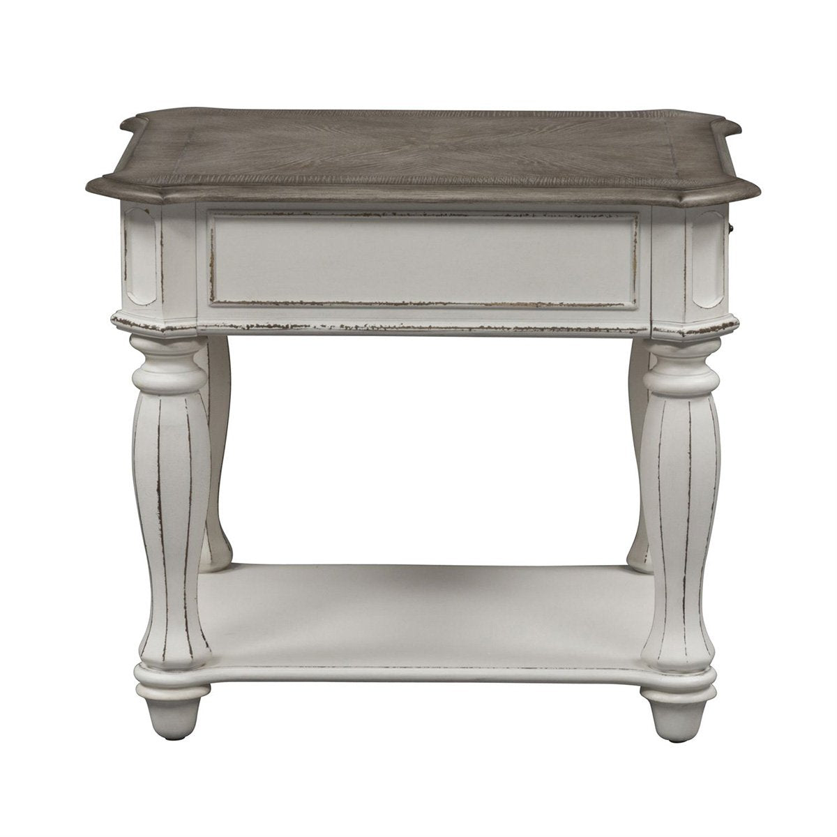 Liberty Magnolia Manor End Table in Antique White