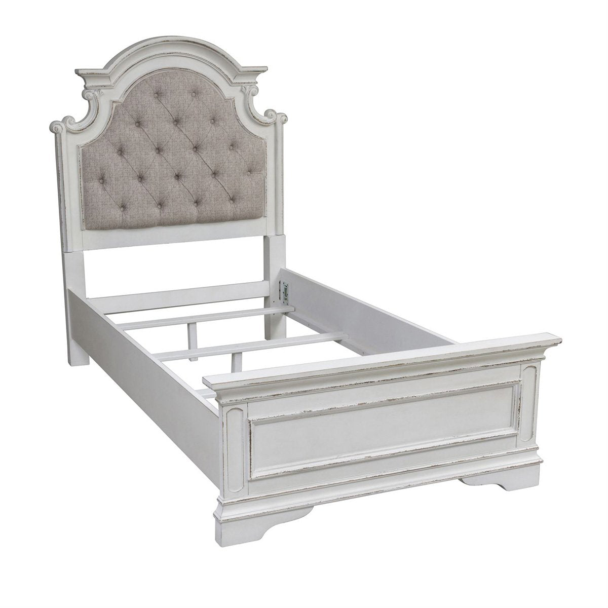 Liberty Magnolia Manor Twin Upholstered Bed in Antique White