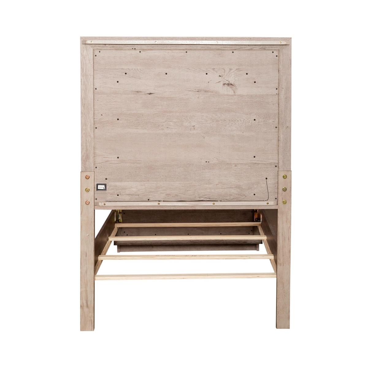 Liberty Furniture Horizons Full Panel Bed with HB Lights in Graystone