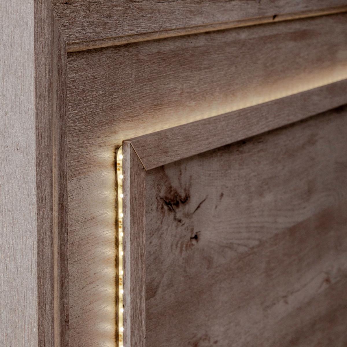 Liberty Furniture Horizons King Panel Storage Bed with HB Lights in Graystone