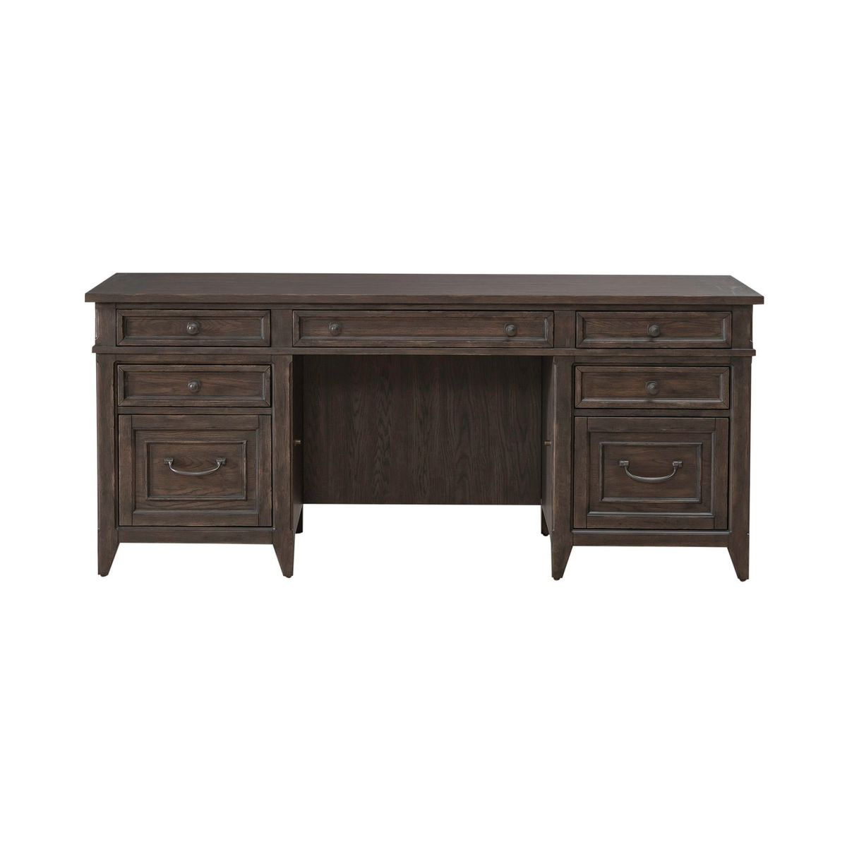 Liberty Furniture Paradise Valley Executive Credenza in Saddle Brown