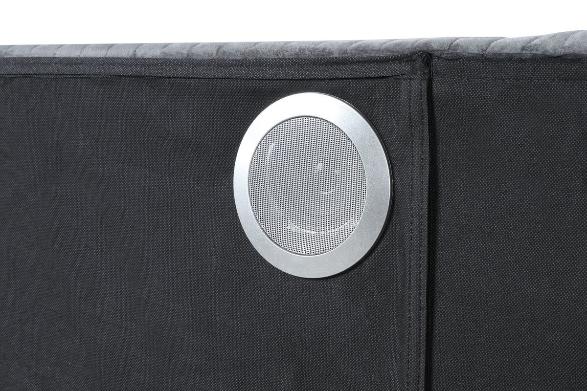 Galaxy Home Lizelle Queen Bed in with Ambient Lighting in Black image