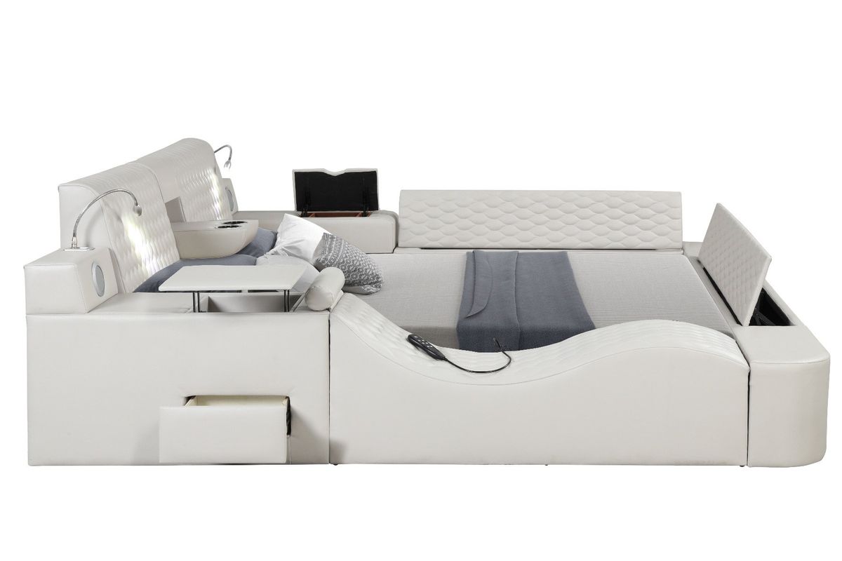 Galaxy Home Zoya Modern Style Queen Bed in White image