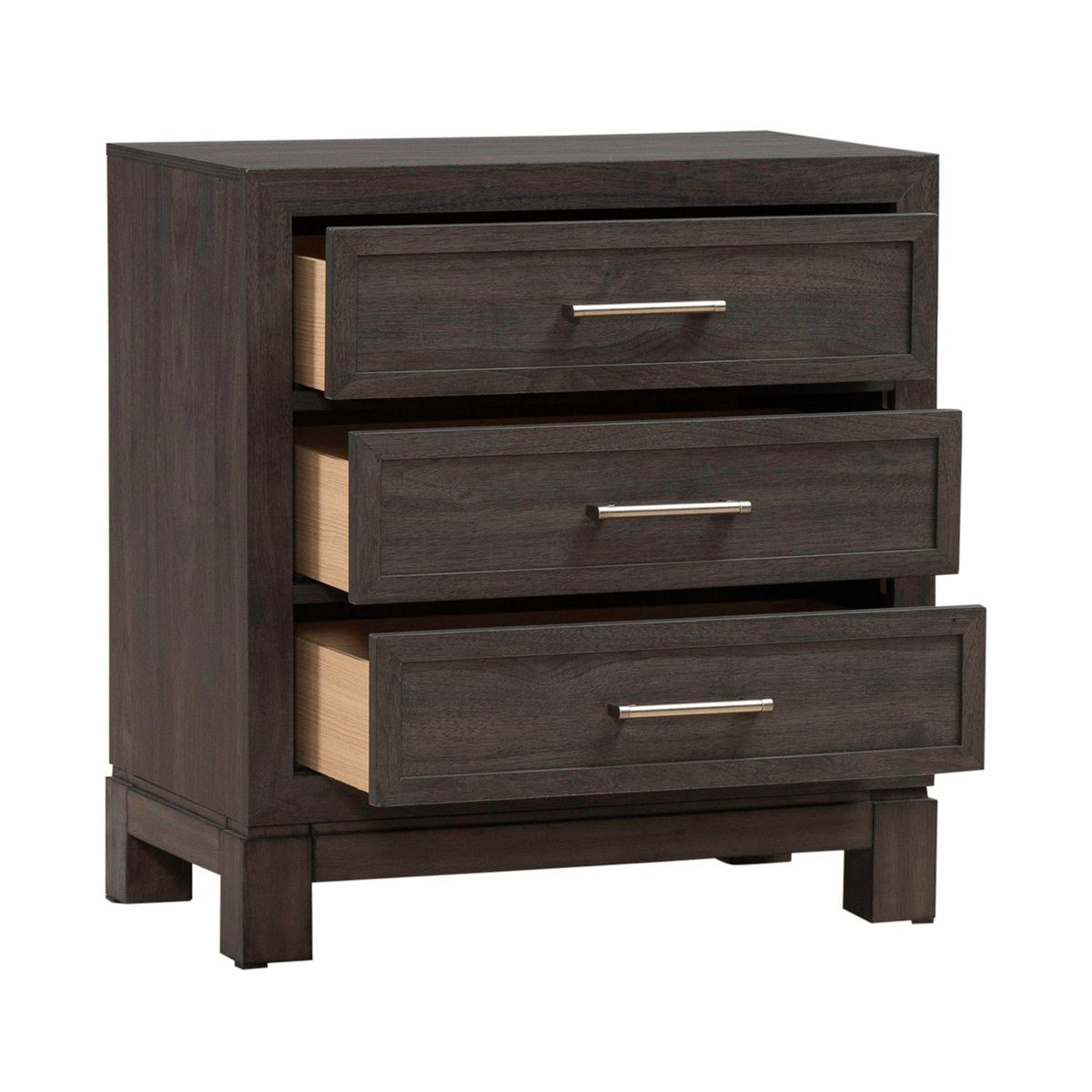 Liberty Furniture Modern Edge Nightstand w/ Charging Station in Caffe