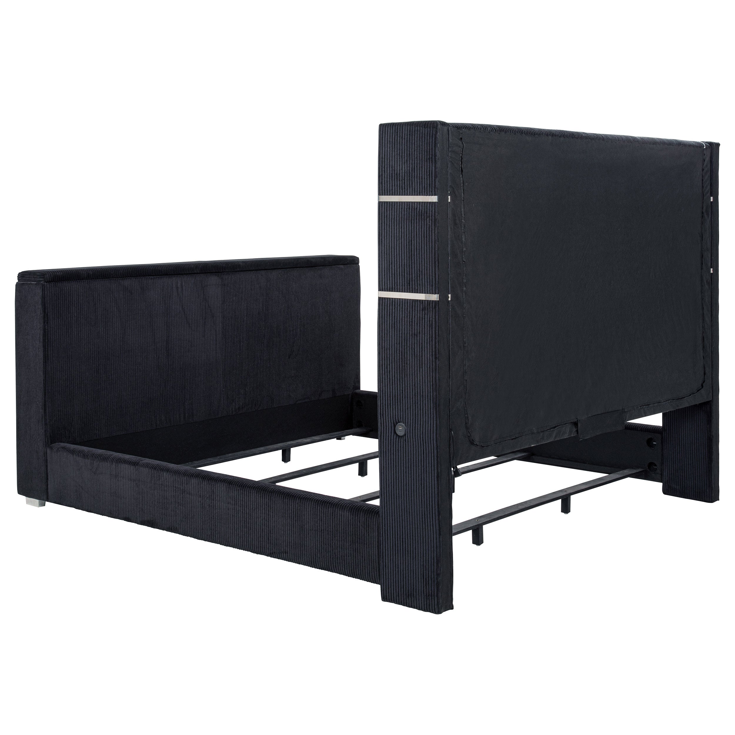 Tisdall Wingback TV Bed with Flame Visualizer