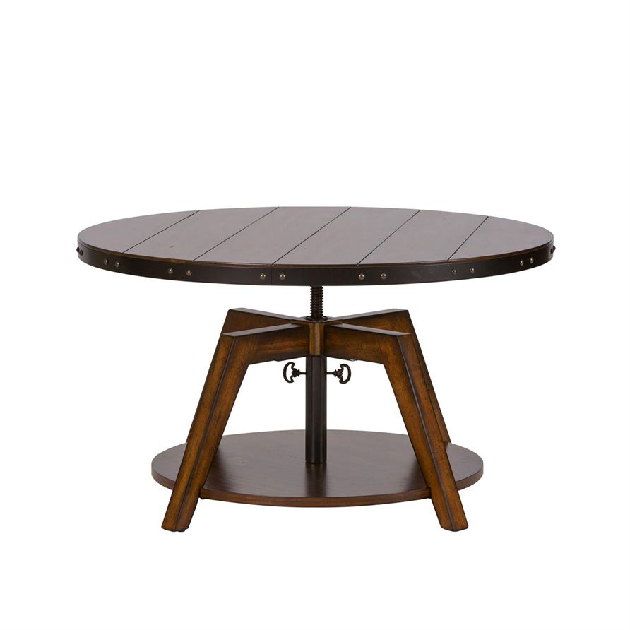 Liberty Aspen Skies Motion Cocktail Table in Russet Brown