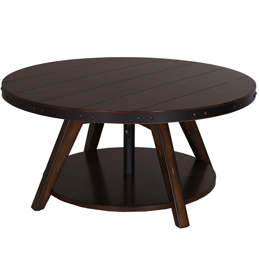 Liberty Aspen Skies Motion Cocktail Table in Russet Brown