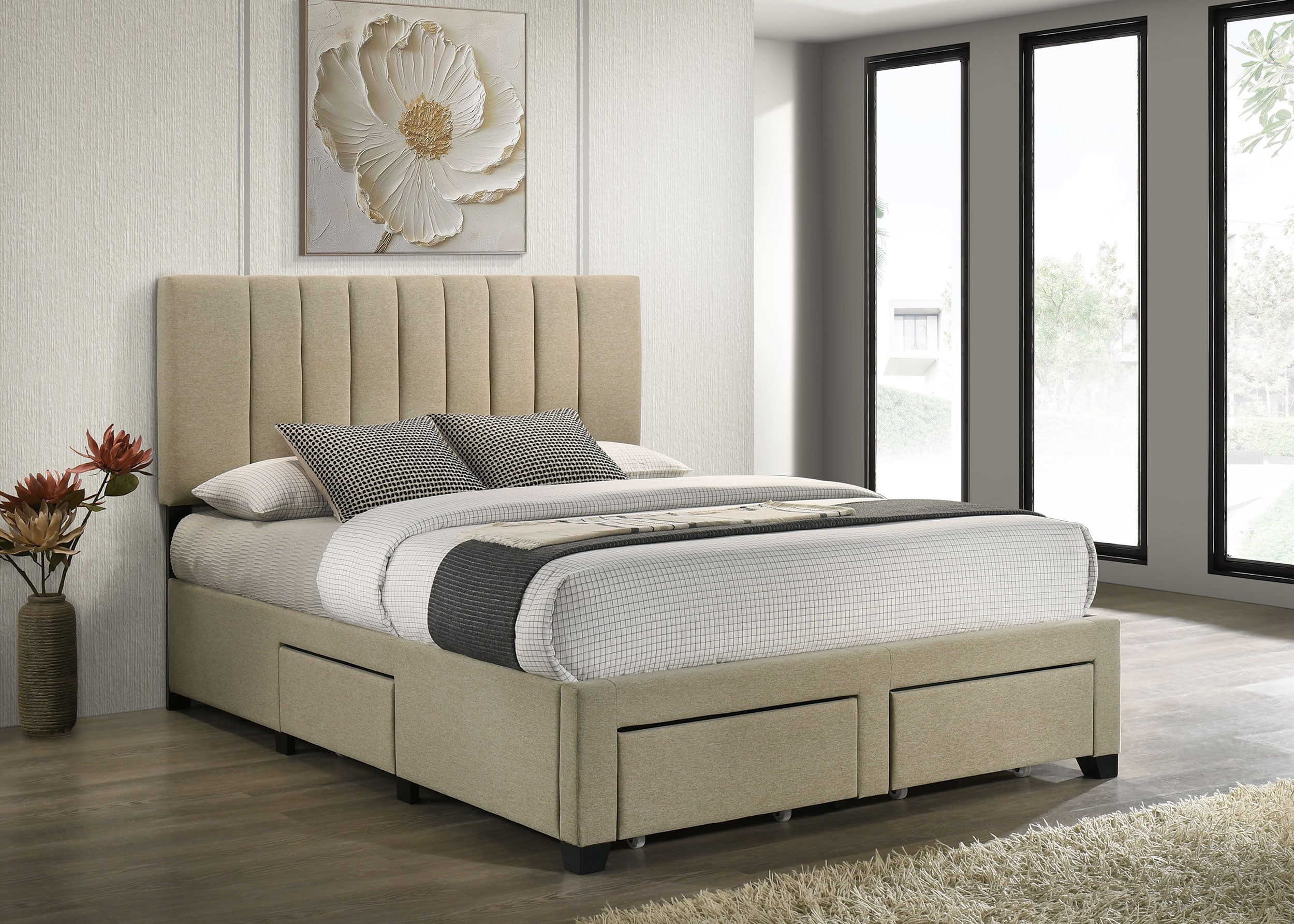 Wheatland Panel Platform Storage Bed