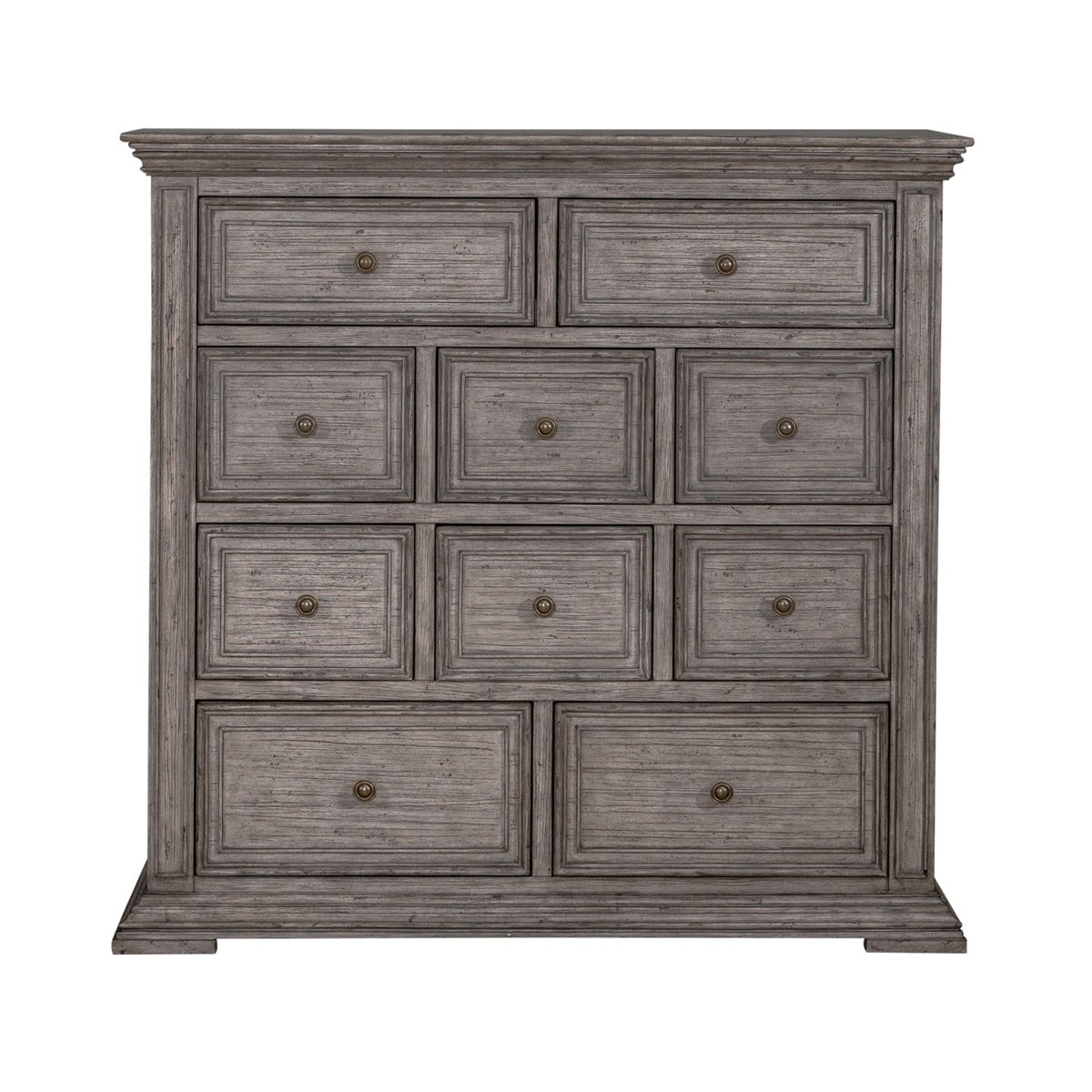Liberty Furniture Big Valley 10 Drawer Chesser in Graystone