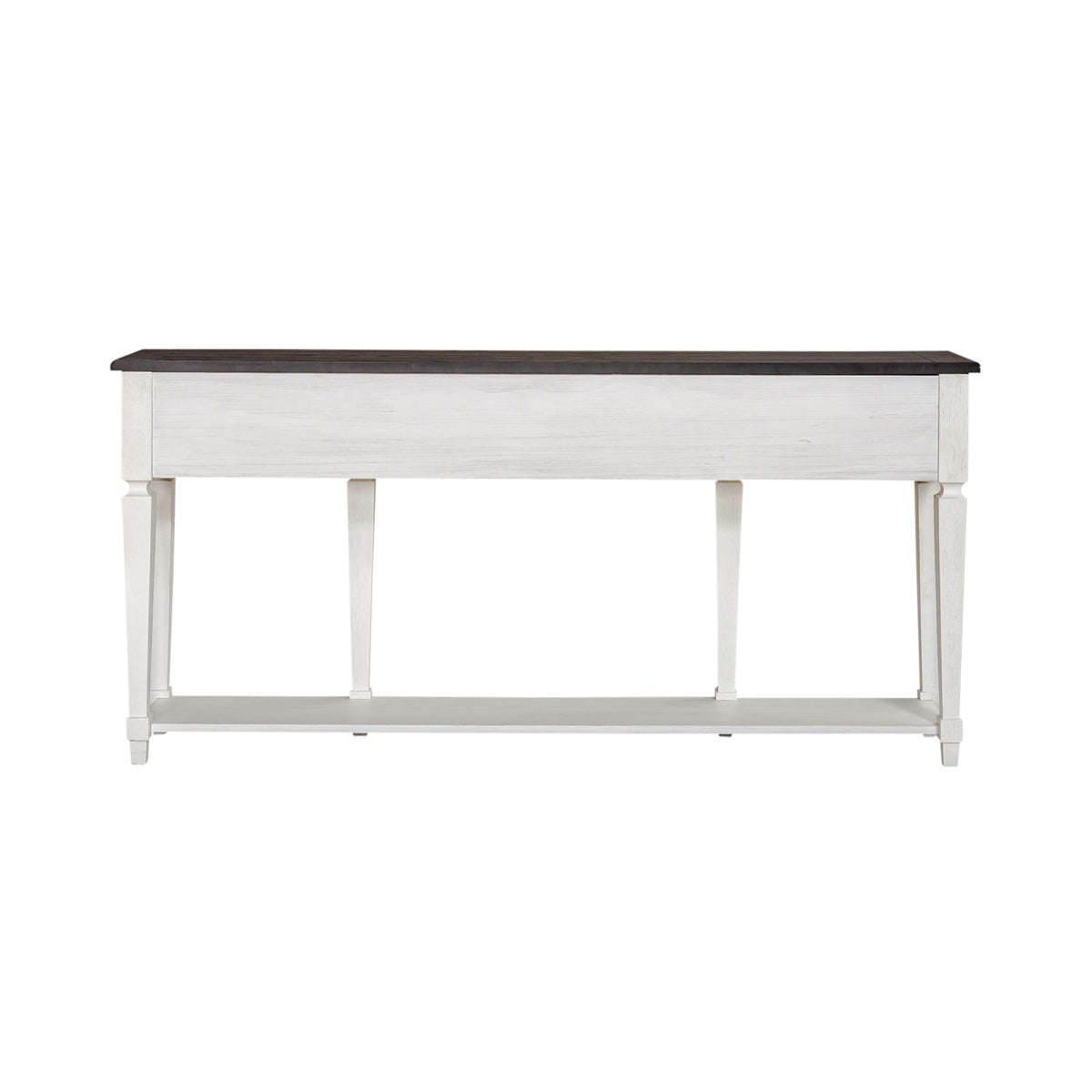 Liberty Furniture Allyson Park 72" Hall Table in Wirebrushed White with Charcoal Top EST SHIP TIME APPX 4 WEEKS