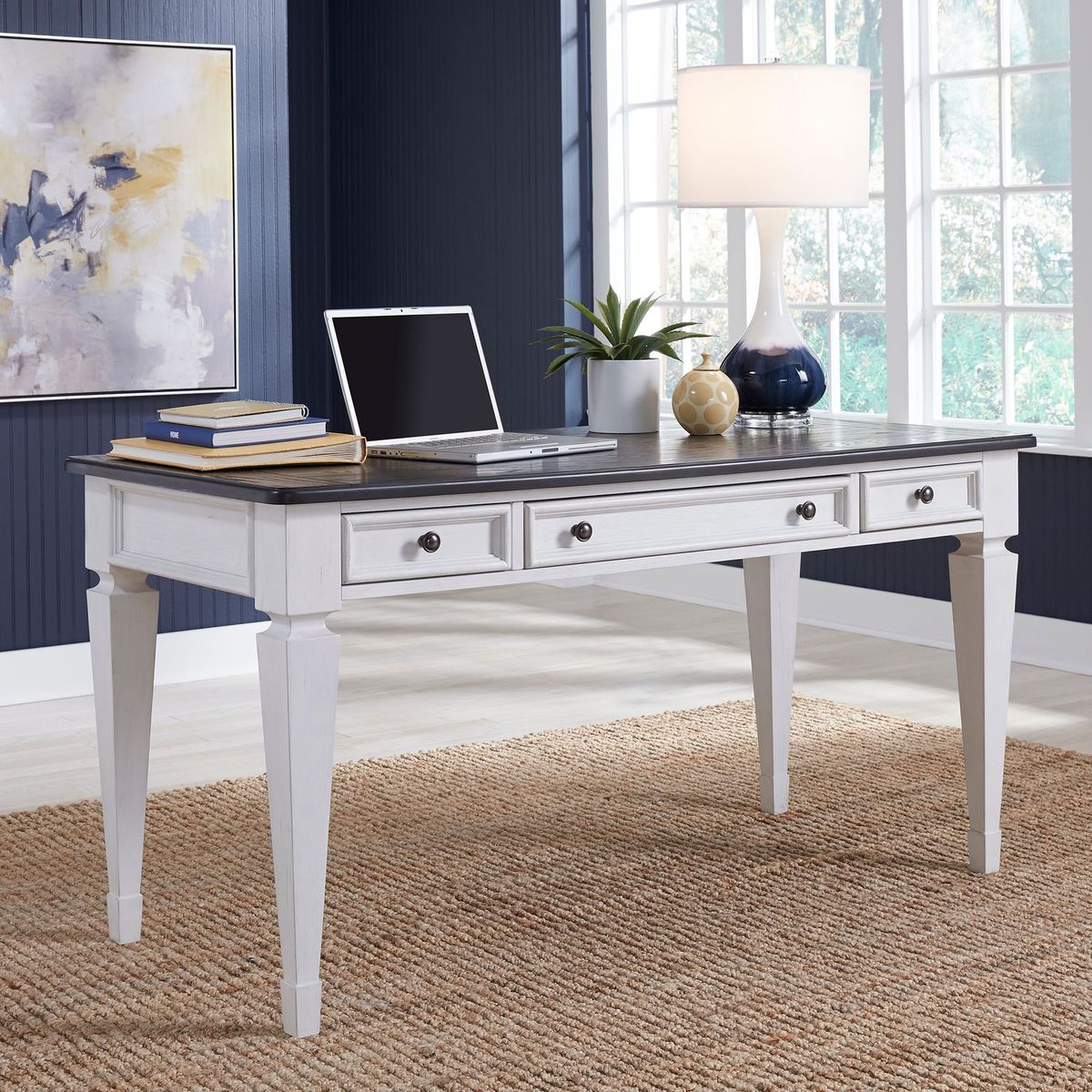 Liberty Allyson Park Writing Desk in Wirebrushed White