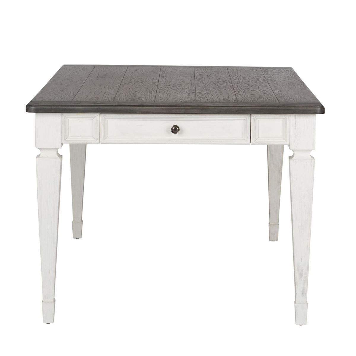 Liberty Furniture Allyson Park Rectangular Leg Table in White with Charcoal