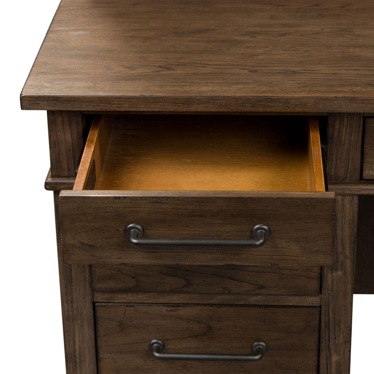 Liberty Sonoma Road Desk/Credenza in Weather Beaten Bark