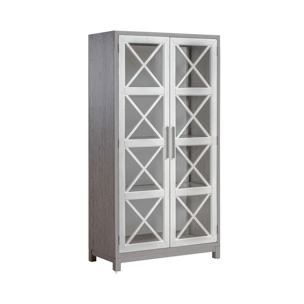 Liberty Furniture Palmetto Heights Bunching Display Cabinet in Two-Tone