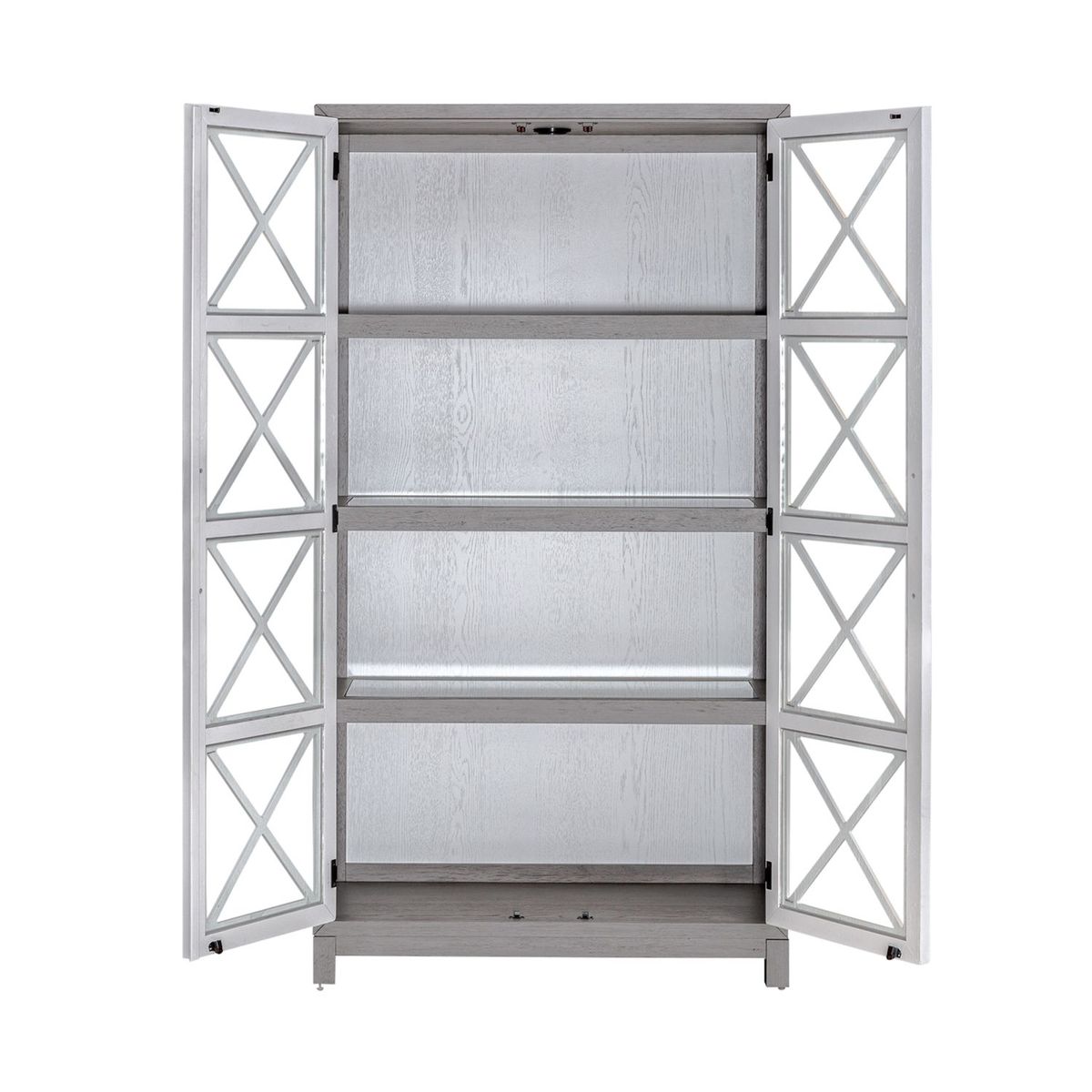 Liberty Furniture Palmetto Heights Bunching Display Cabinet in Two-Tone