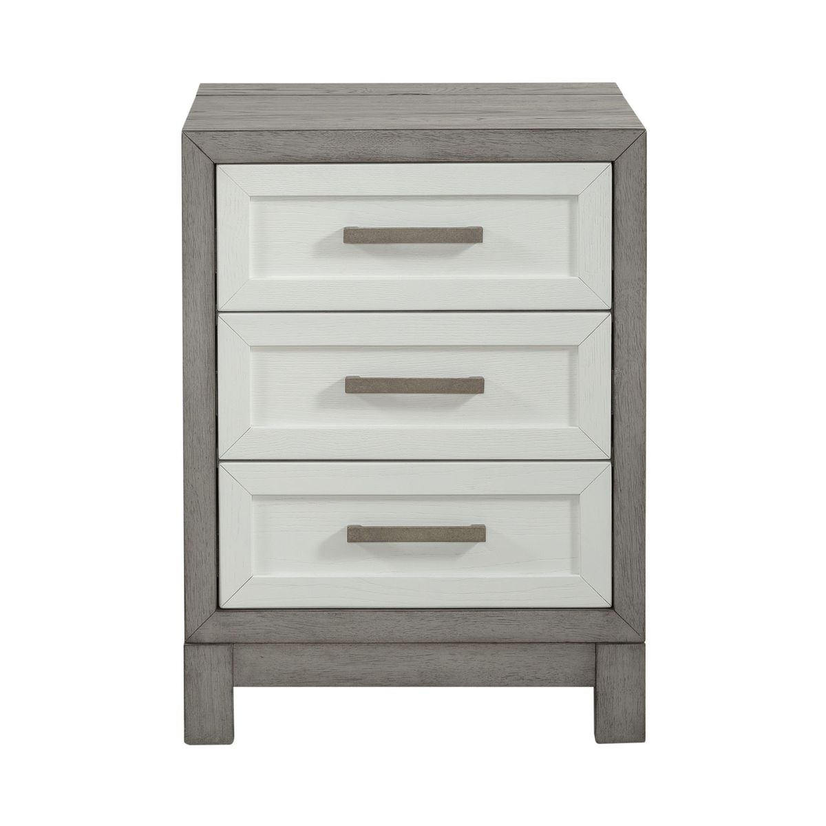 Liberty Furniture Palmetto Heights 3 Drawer Chairside Table in Shell White & Driftwood