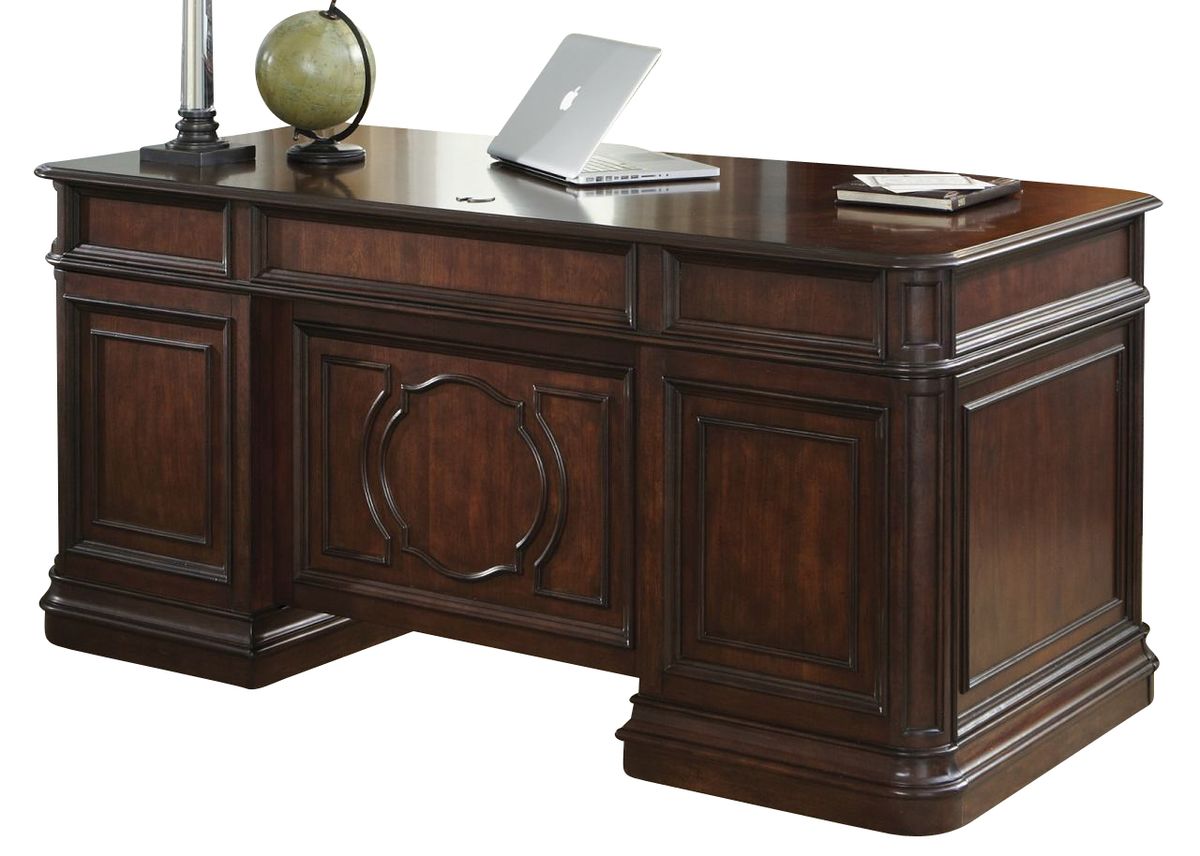 Liberty Brayton Manor Jr Executive Desk in Cognac image