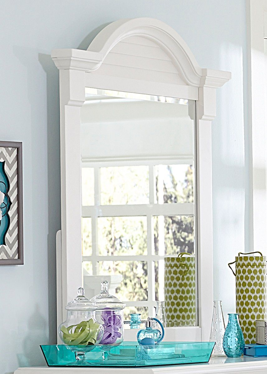 Liberty Furniture Summer House Small Mirror in Oyster White
