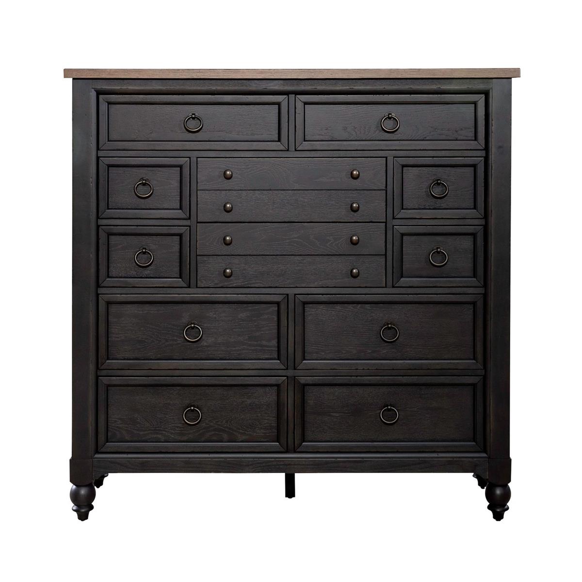 Liberty Furniture Americana Farmhouse 12 Drawer Chesser in Black image