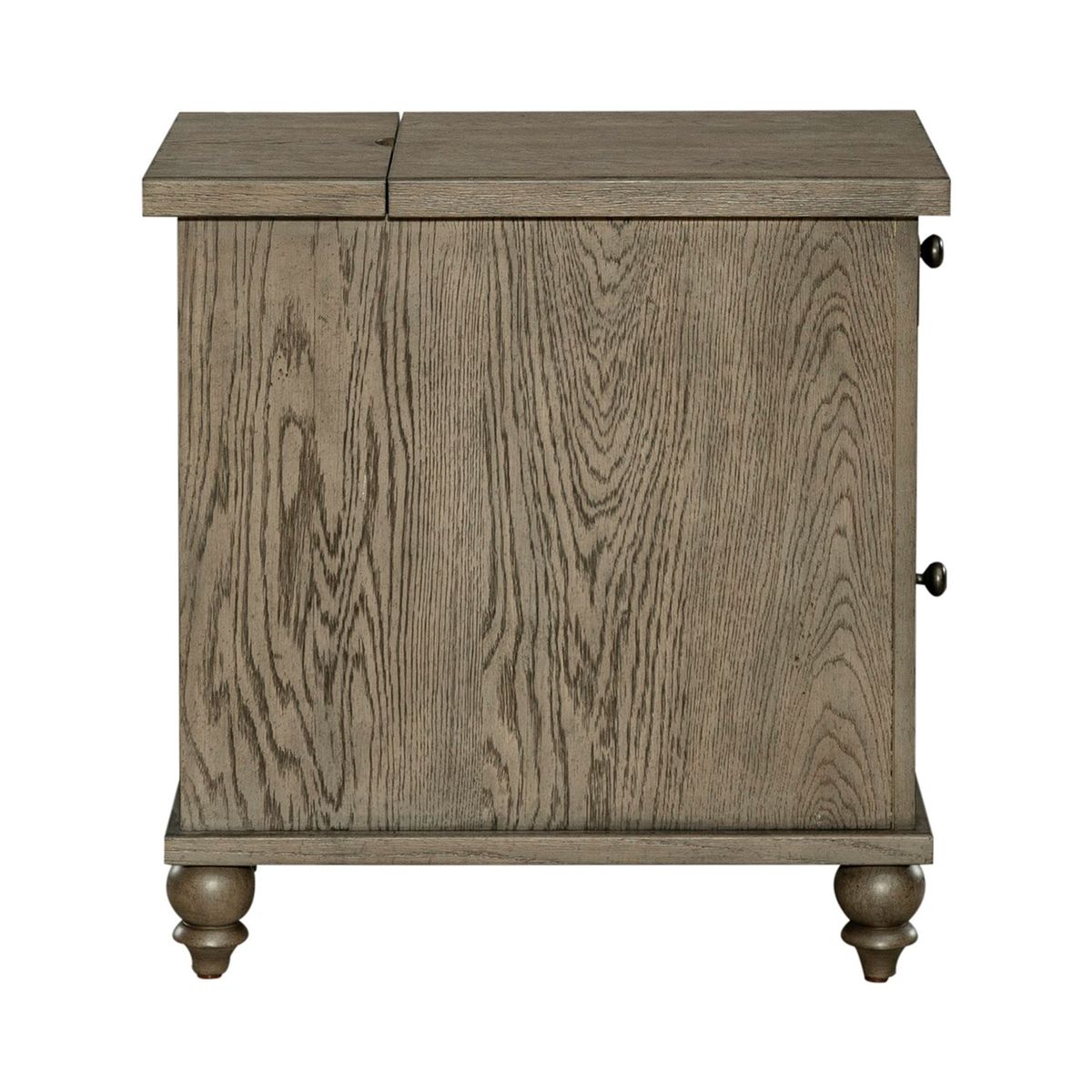 Liberty Furniture Americana Farmhouse Chair Side Table in Dusty Taupe