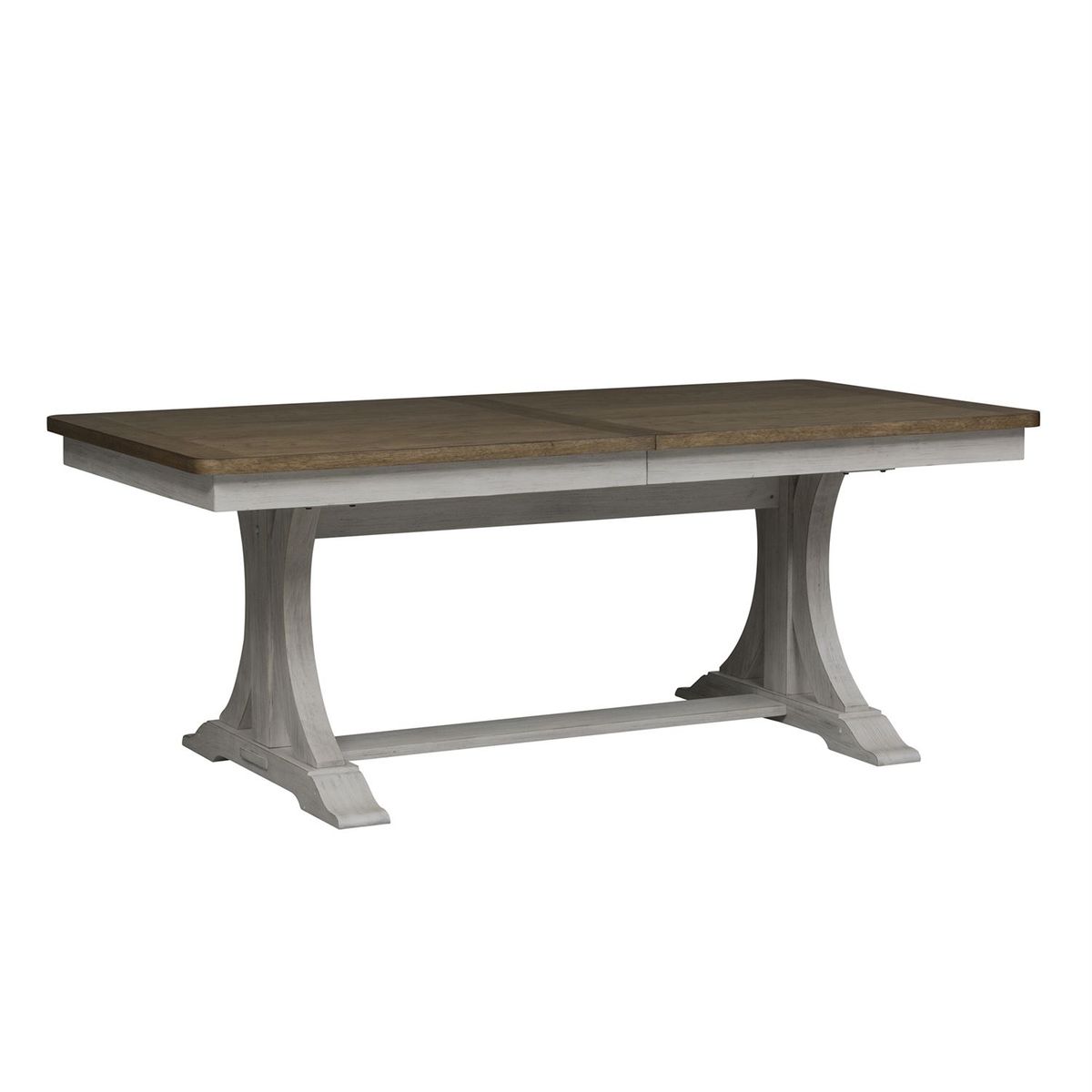Liberty Furniture Farmhouse Reimagined Trestle Dining Table in Antique White image