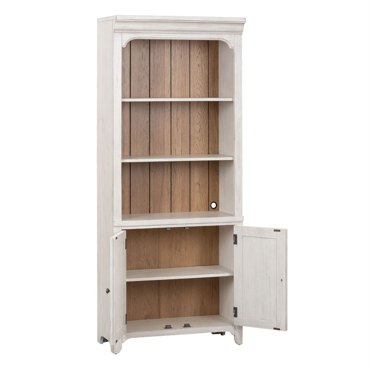 Liberty Farmhouse Reimagined Bookcase in Antique White