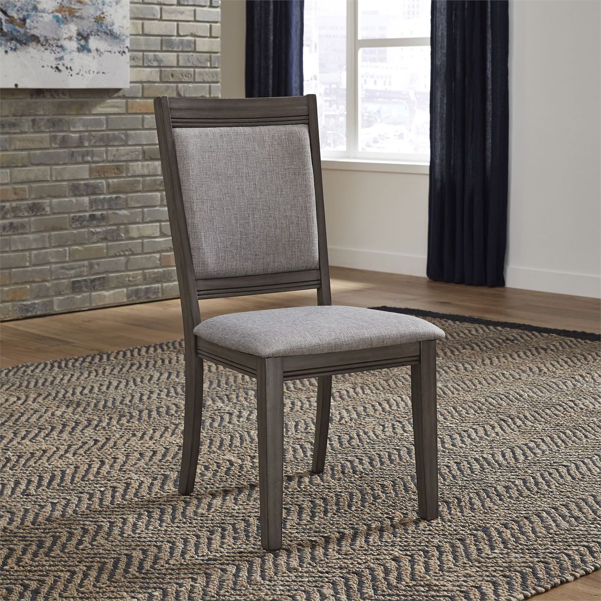 Liberty Furniture Tanners Creek Upholstered Side Chair (RTA) in Greystone (Set of 2)