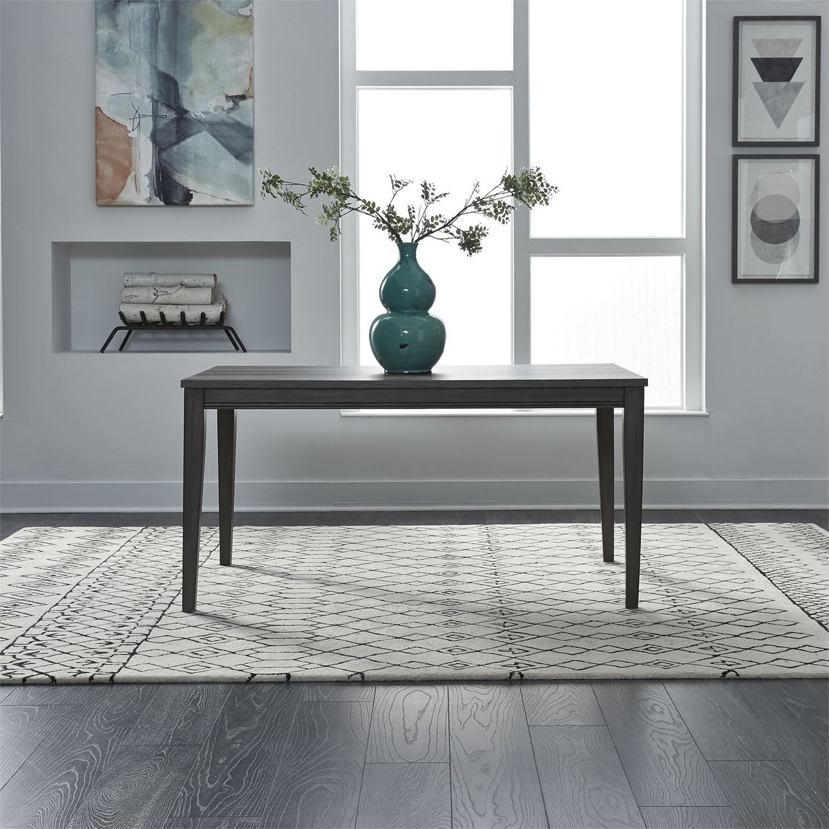 Liberty Furniture Tanners Creek Rectangular Leg Dining Table in Greystone
