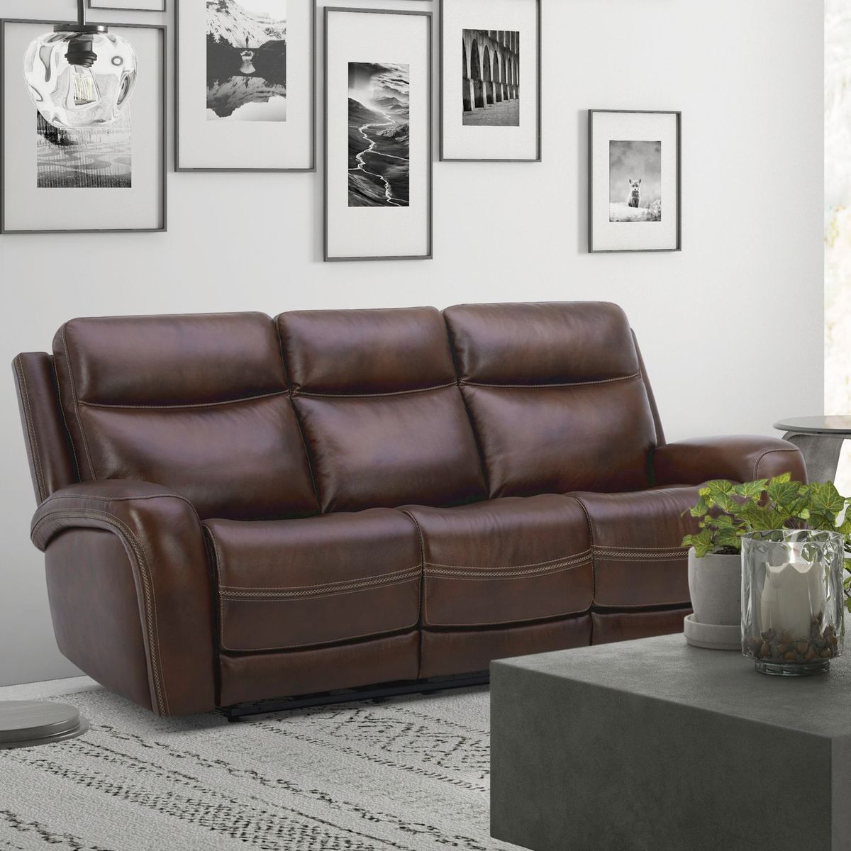 Liberty Furniture Blair Sofa P2 & ZG in Cognac