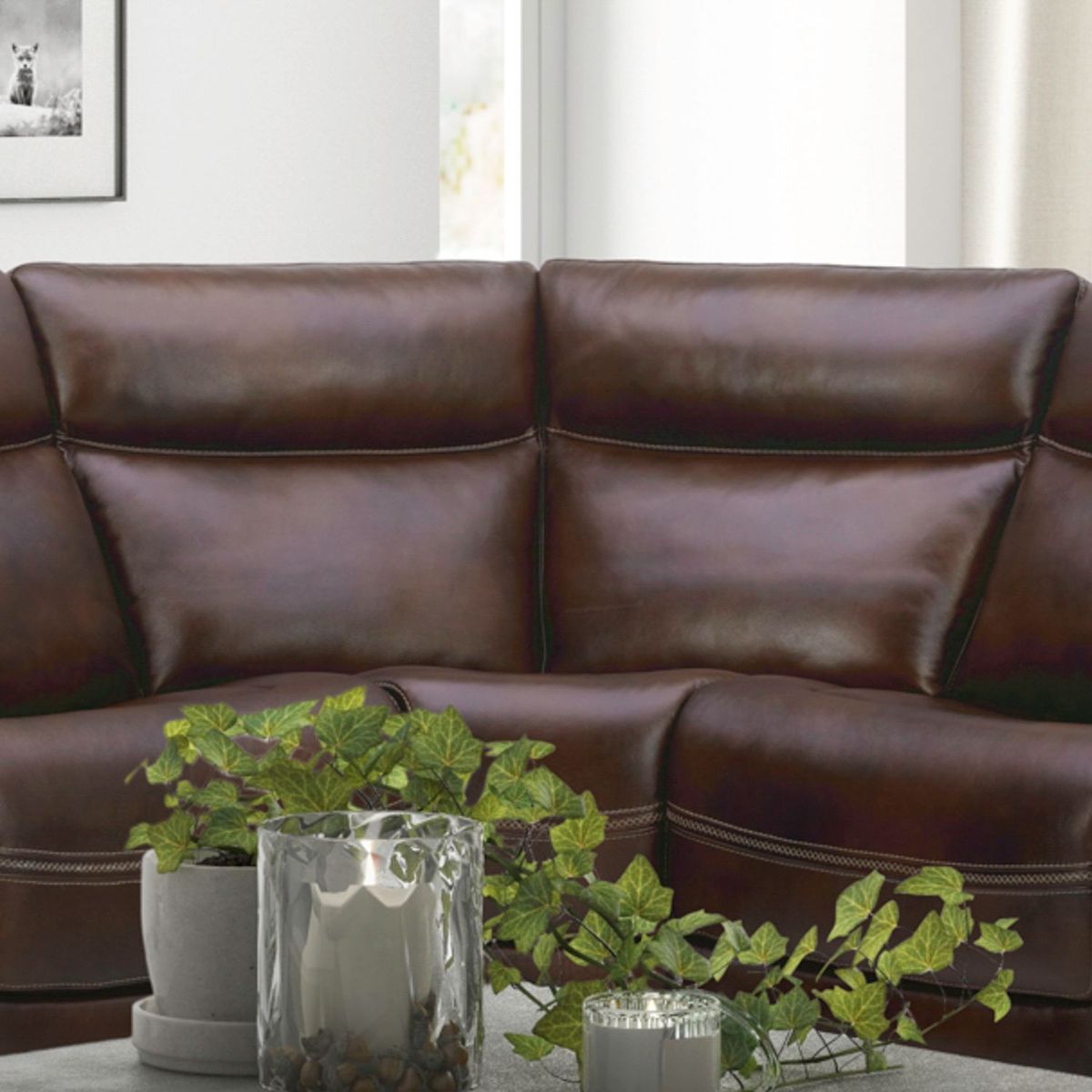 Liberty Furniture Blair Corner Wedge in Cognac