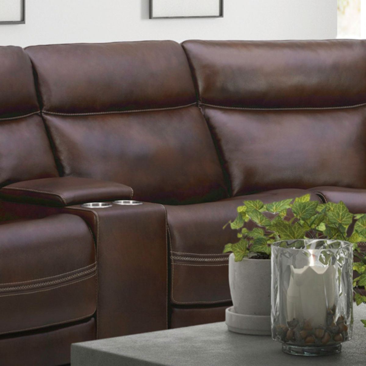 Liberty Furniture Blair Armless Recliner P2 & ZG in Cognac