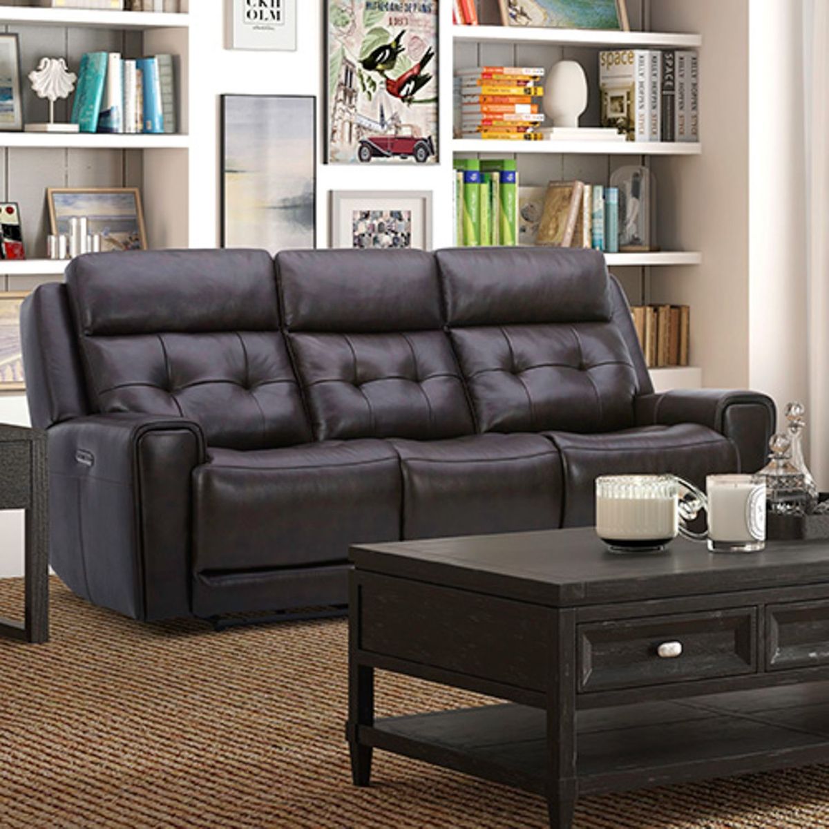 Liberty Furniture Carrington Sofa P3 & ZG in Dark Brown