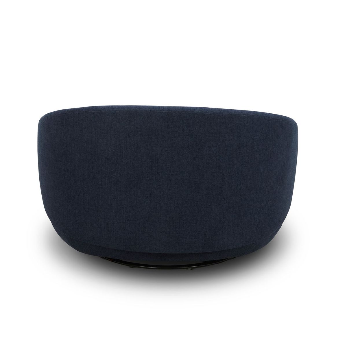 Liberty Furniture Haley Upholstered Swivel Cuddler Chair in Midnight